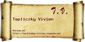 Tepliczky Vivien névjegykártya